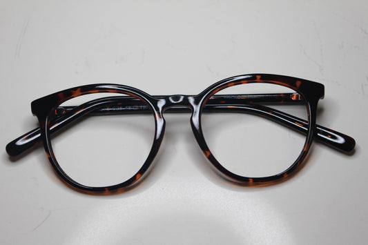 Opal Dark Leopard Print Round Frames (Kids – Unisex)