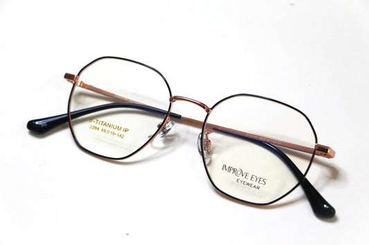 Improve Eyes BT2294 Black & Rose Gold Metal